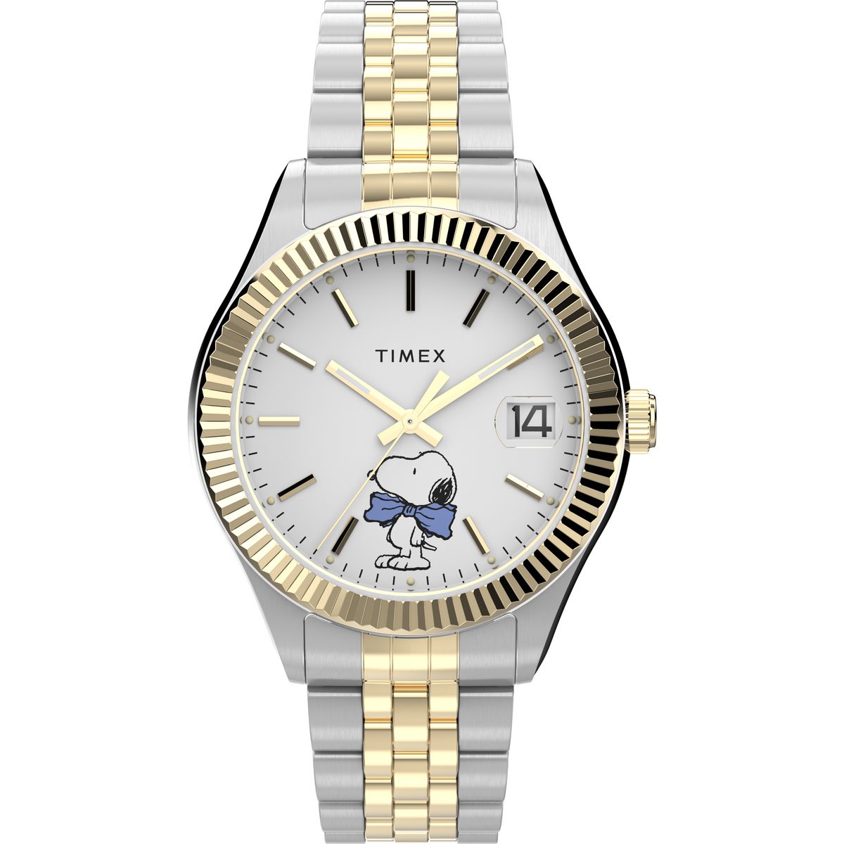 TW2Y11100 Reloj Timex Peanuts de hombre correa de metal snoopy - Acero Inoxidable Bicolor