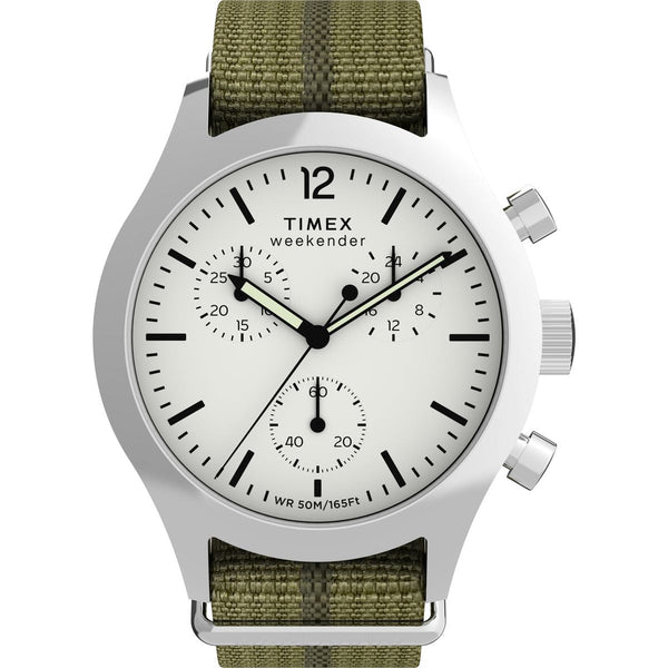 TW2Y15700 Reloj Timex Weekender de hombre correa de tela - Tela Verde