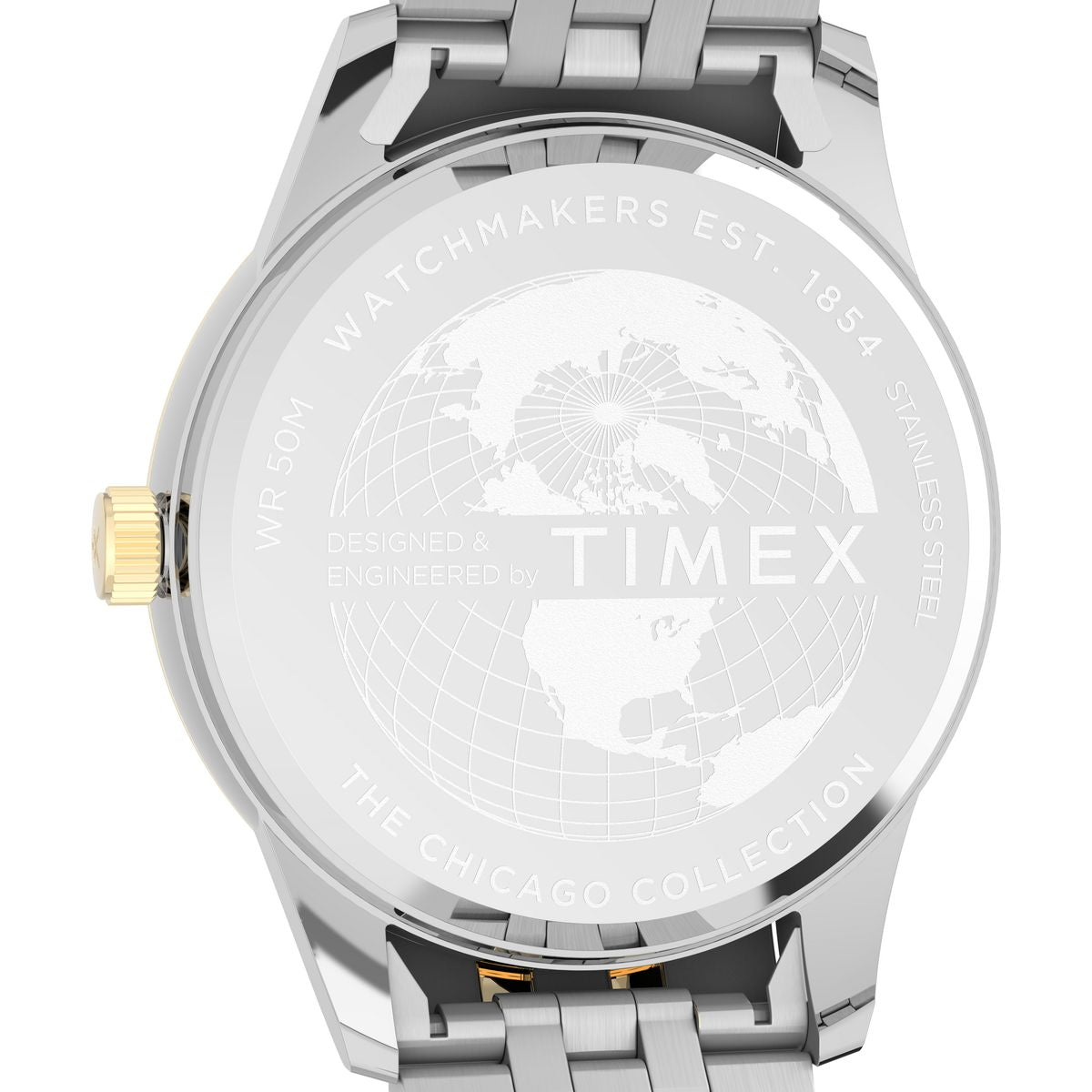 TW2Y21400 Reloj Timex Chicago de hombre correa de metal - Acero Inoxidable Bicolor