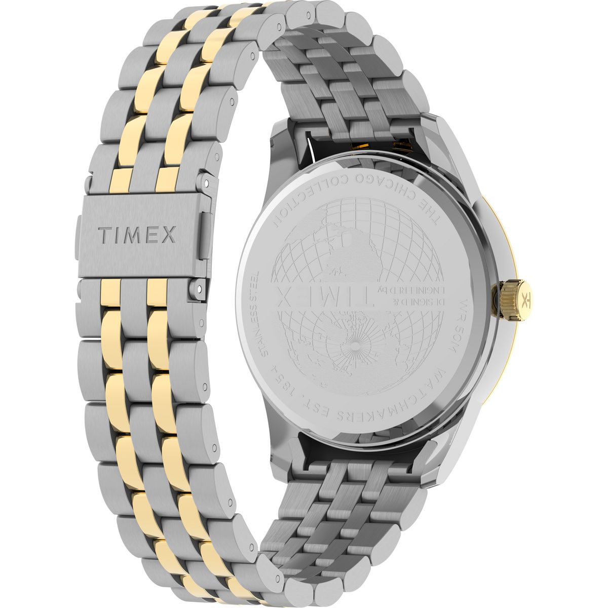 TW2Y21400 Reloj Timex Chicago de hombre correa de metal - Acero Inoxidable Bicolor