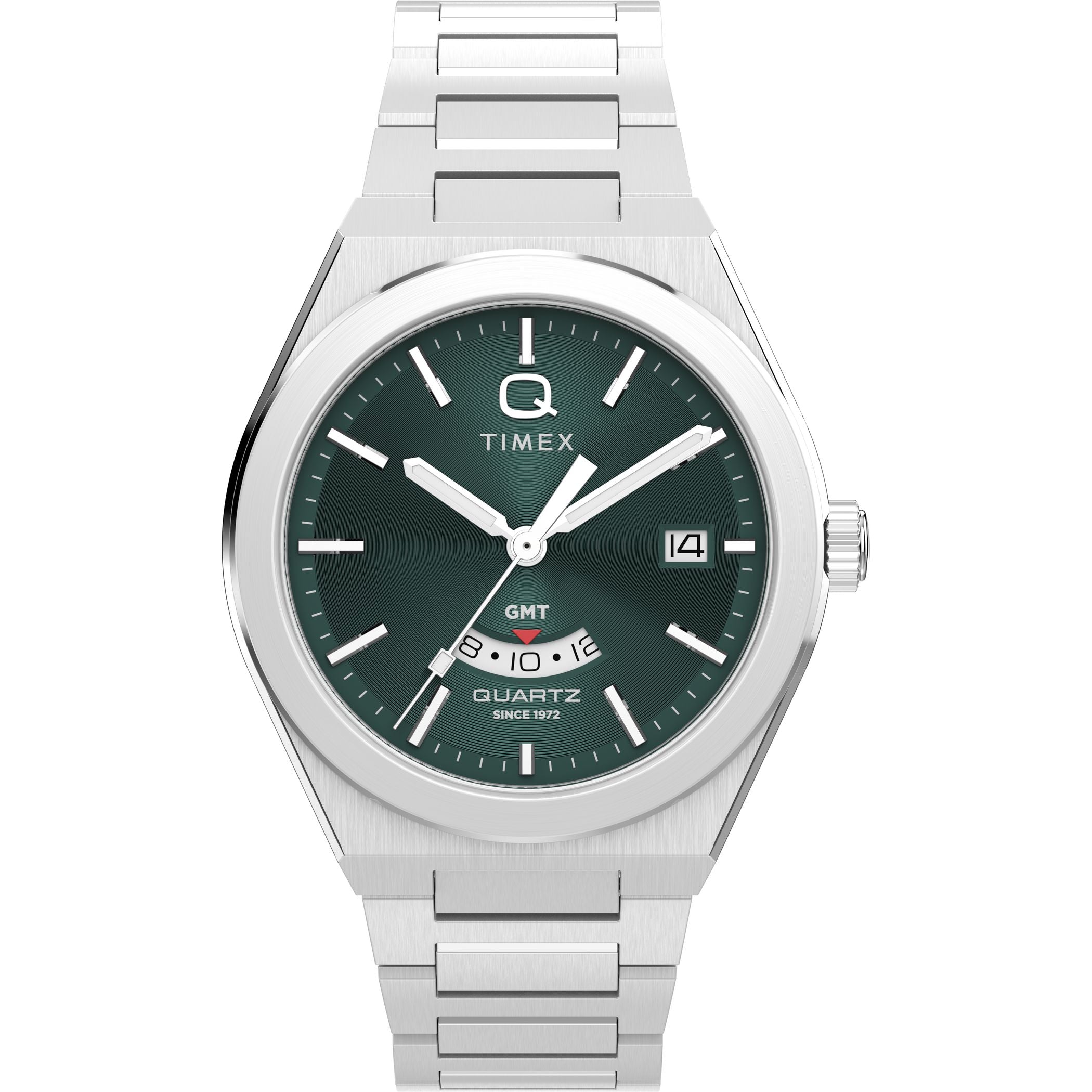 TW2Y24800 Reloj Timex Q GMT Hombre Pulsera Acero Esfera