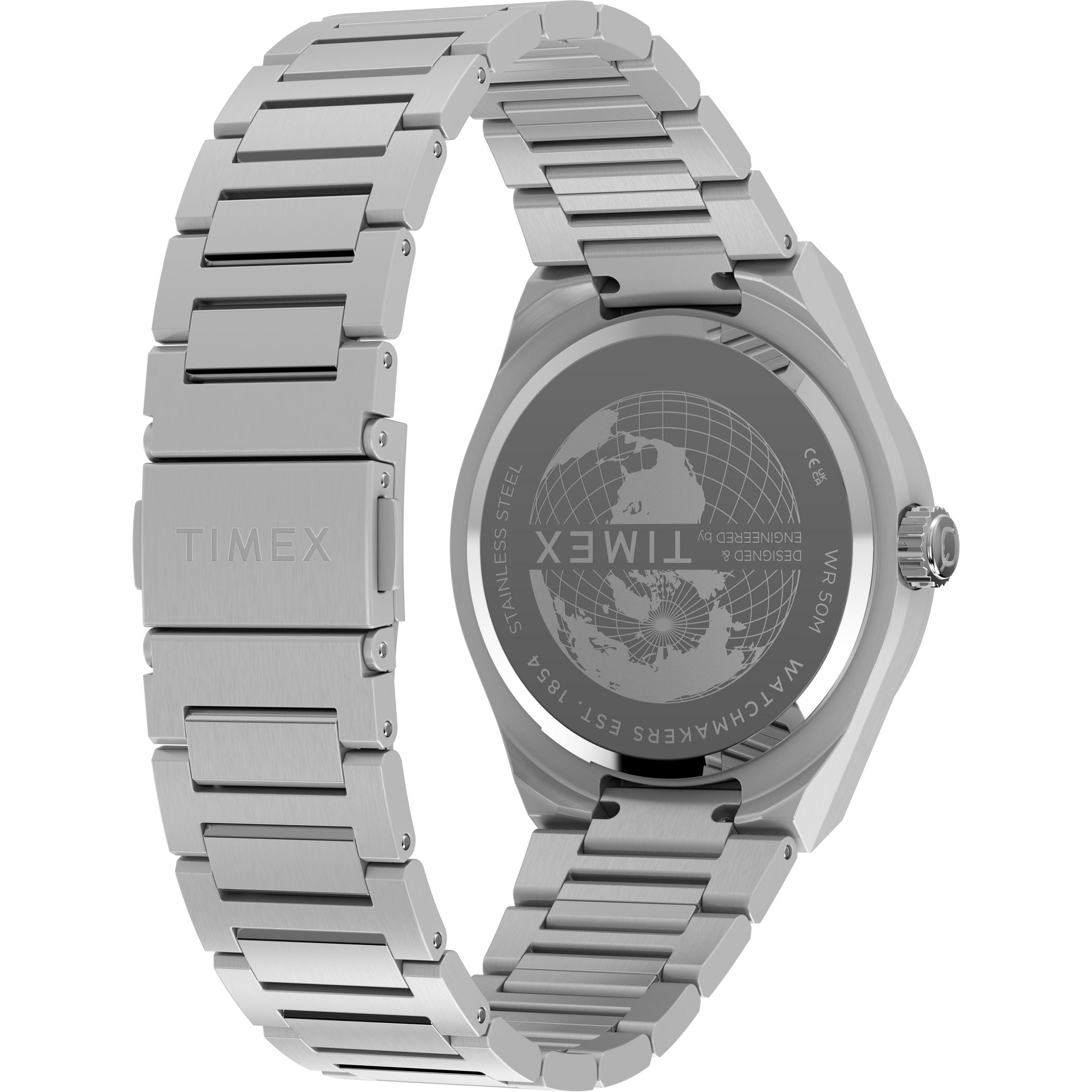 TW2Y24800 Reloj Timex Q GMT Hombre Pulsera Acero Esfera