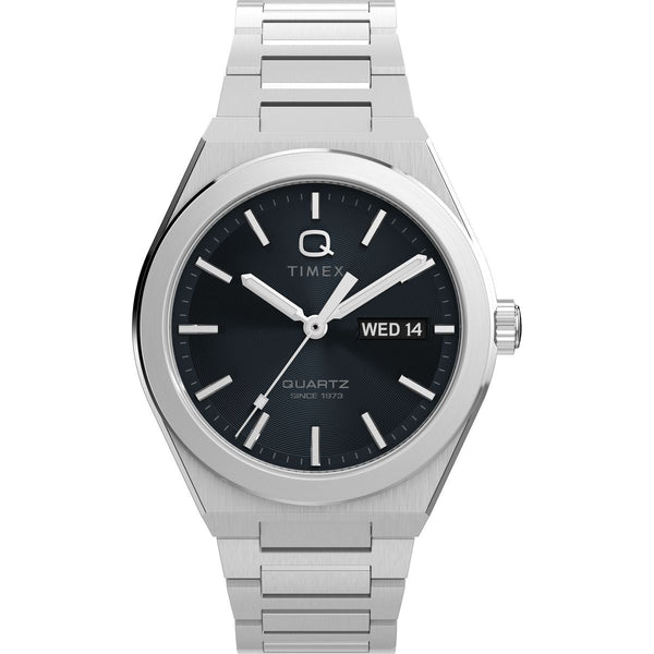 TW2Y25000 Reloj Timex Q de hombre correa de metal - Acero Inoxidable Plateado