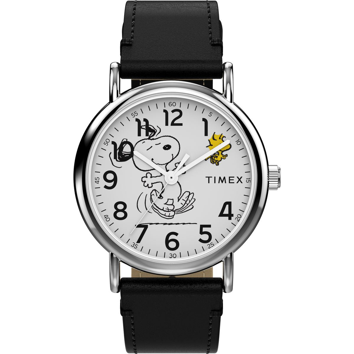 TW2Y31000 Reloj Timex X Peanuts de hombre correa de cuero Snoopy - Cuero Negro