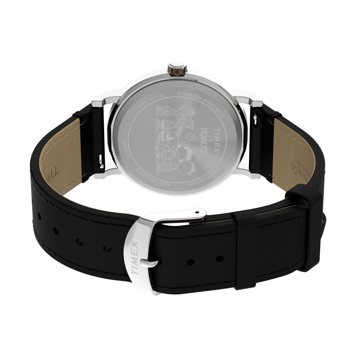 TW2Y31000 Reloj Timex X Peanuts de hombre correa de cuero Snoopy - Cuero Negro