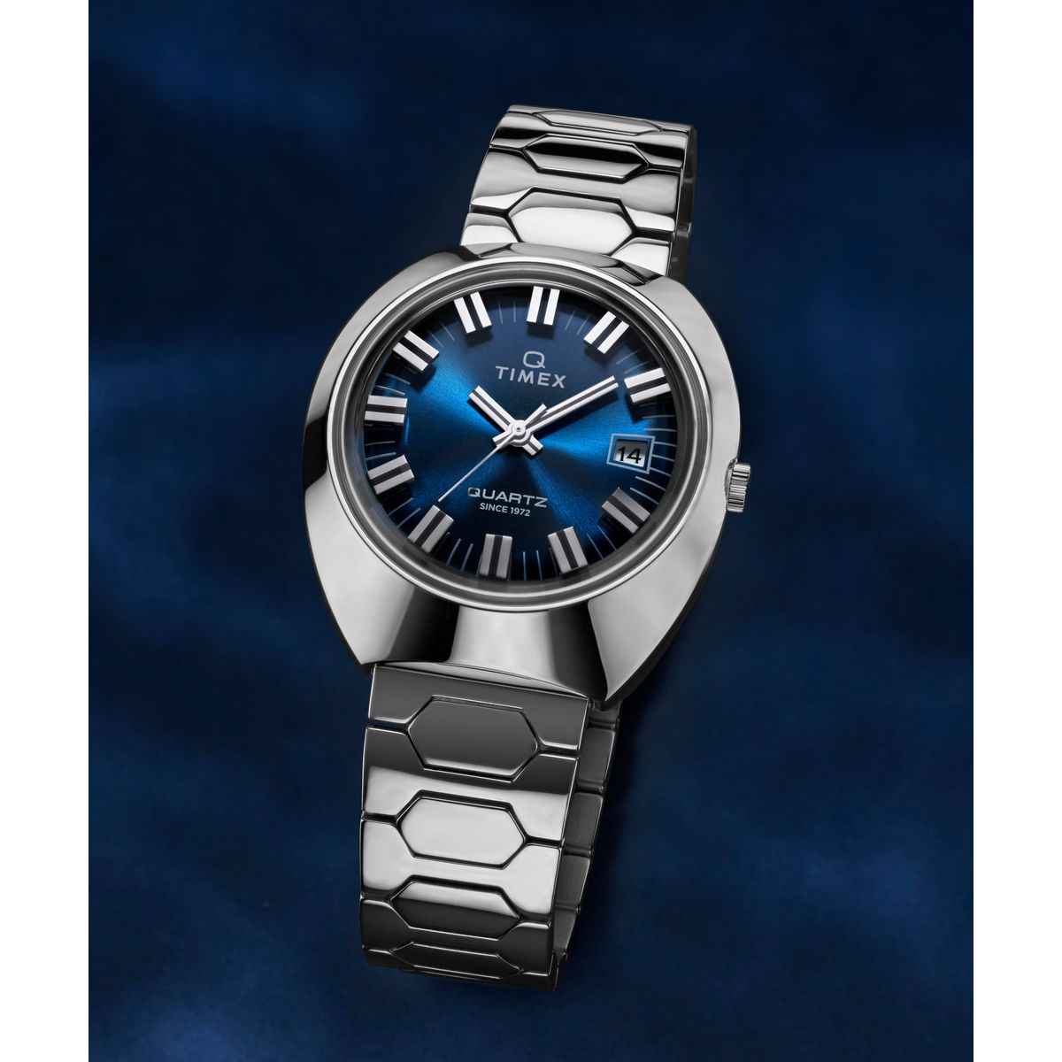 TW2Y33100 Reloj Timex Q 1972 de hombre correa de metal - Acero Inoxidable Plateado