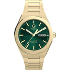 TW2Y35100 Reloj Timex Q de hombre correa de metal - Acero Inoxidable Dorado