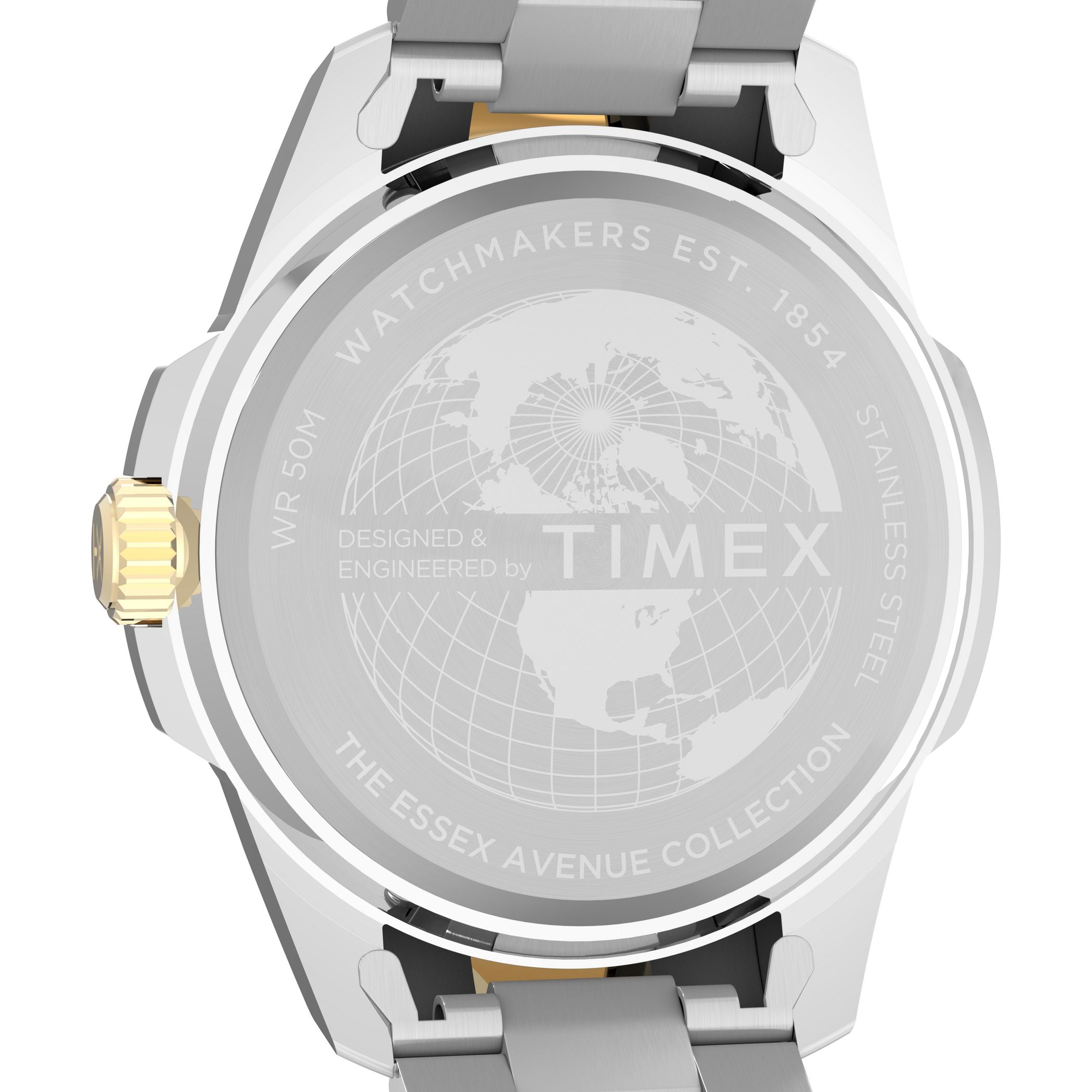 TW2Y35300 Reloj Timex Essex Day Date Hombre Acero Bicolor