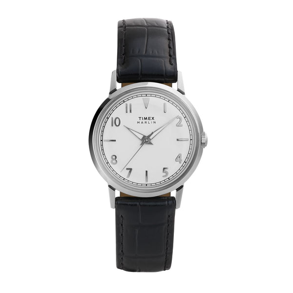 TW2Y37600 Reloj Timex Marlin Unisex banda de piel 34 mm - Cuero Negro