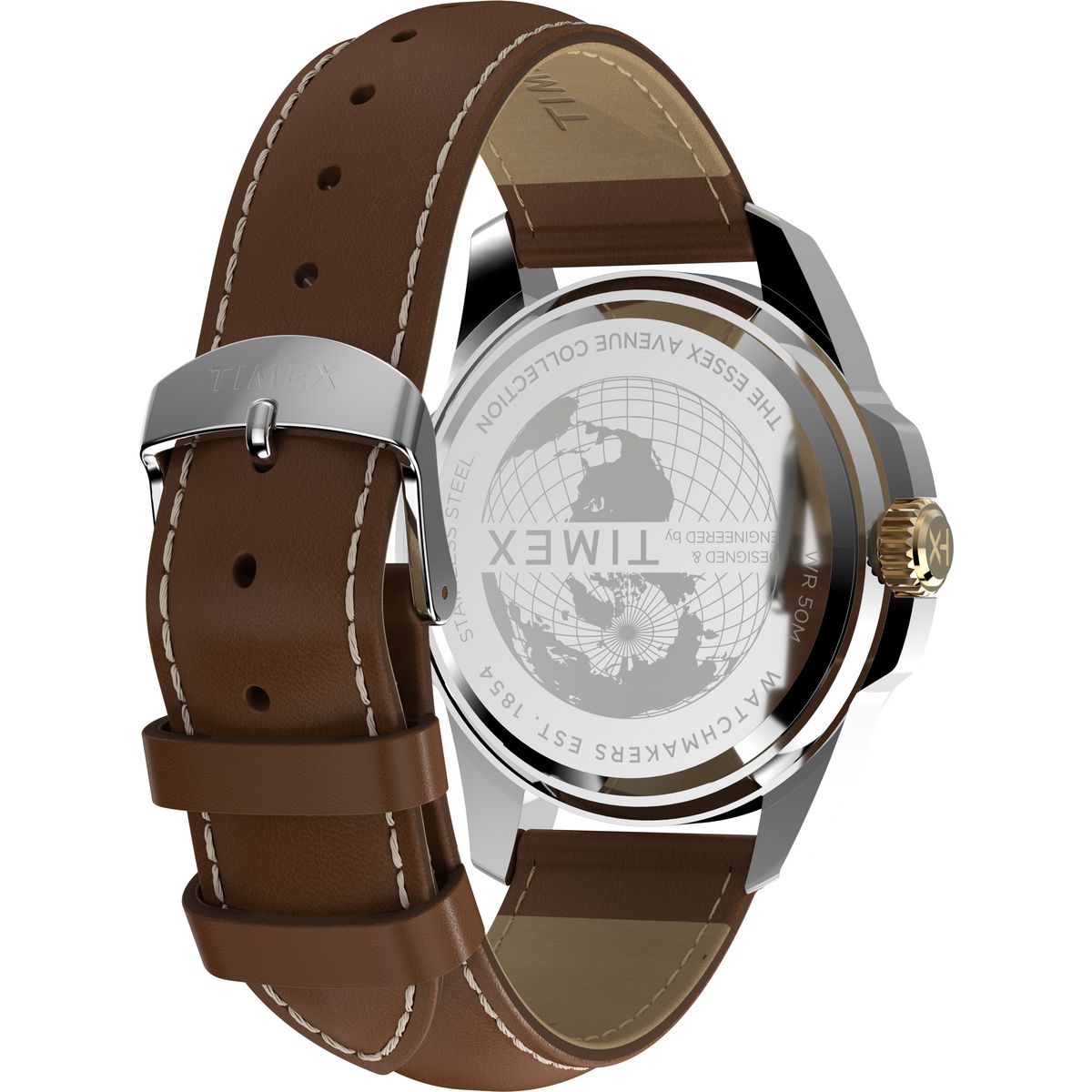 TW2Y38100 Reloj Timex Essex de hombre correa de cuero - Cuero Marrón