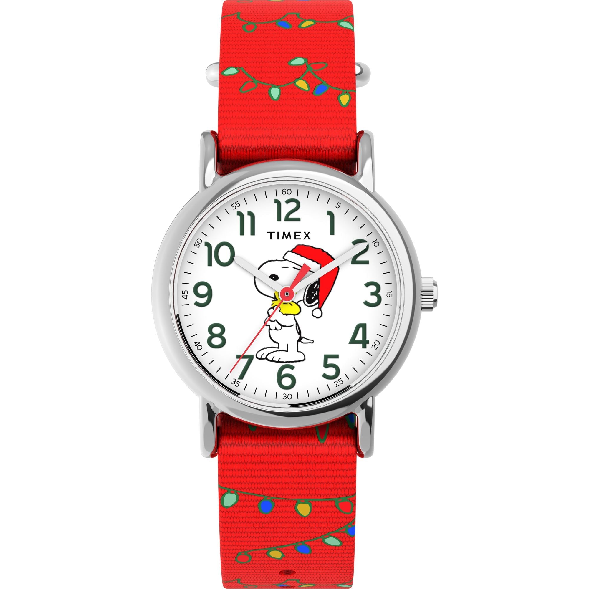 TW2Y39500 Reloj Timex X Peanuts de dama correa de tela - Tela Rojo