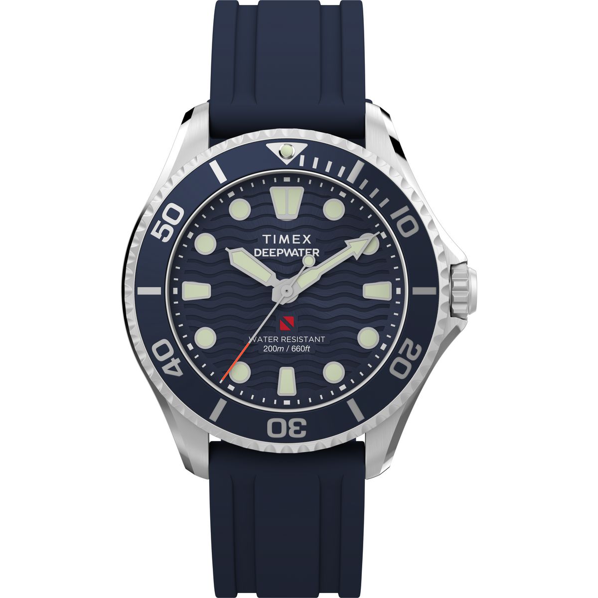 TW2Y40300 Reloj Timex Deepwater Meridian de hombre correa de caucho - Resina Azul