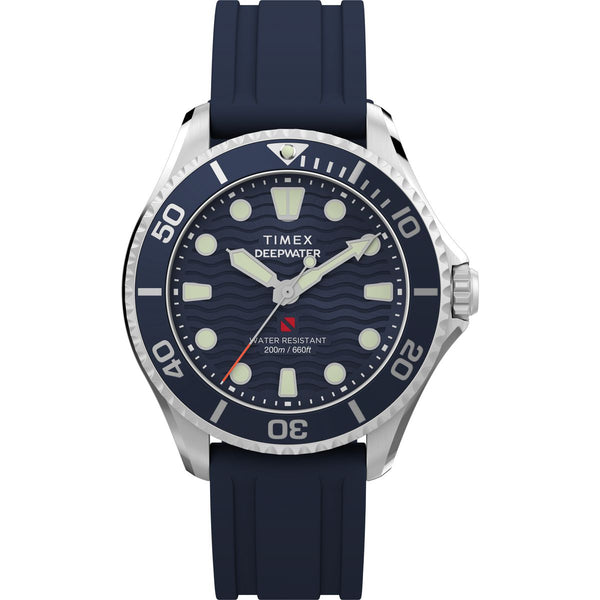 TW2Y40300 Reloj Timex Deepwater Meridian de hombre correa de caucho - Resina Azul