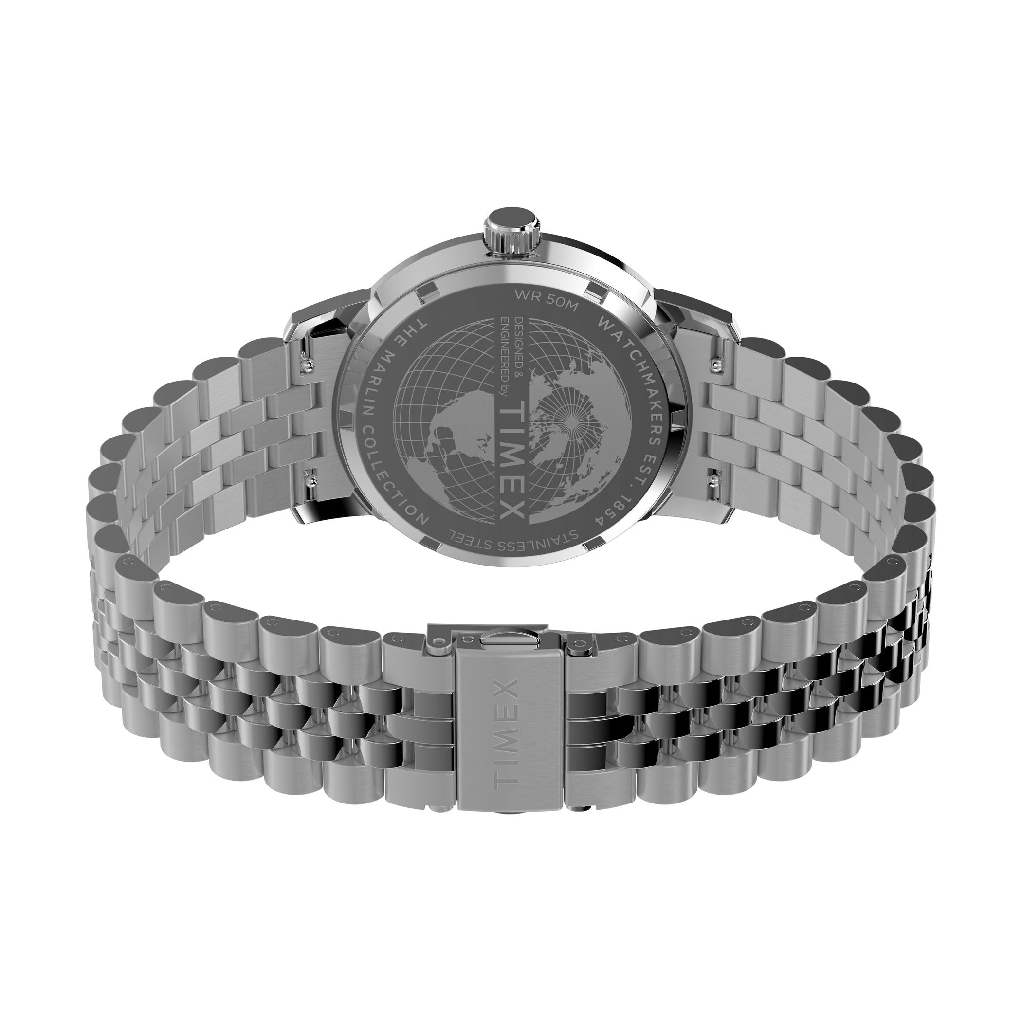 TW2Y47600 Reloj Timex Marlin GMT Hombre Correa Acero Azul