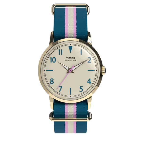 TW2Y49900 Reloj Timex Marlin Mujer Caja Dorada Correa Tela