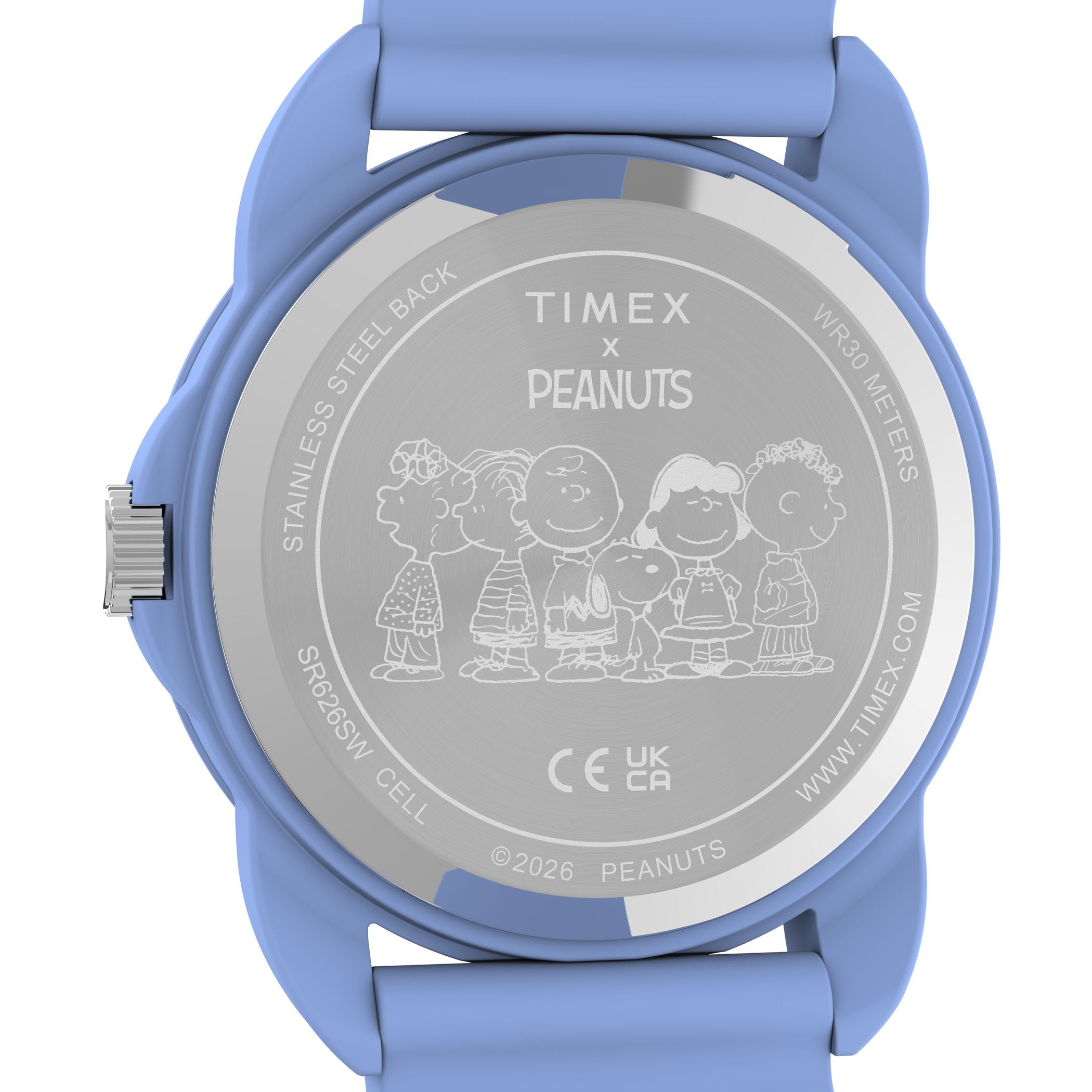 TW2Y51100 Reloj Timex Peanuts Snoopy Juvenil Caucho Celeste