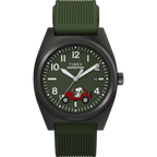 TW2Y52500 Reloj Timex Expedition Snoopy Hombre Verde Caucho