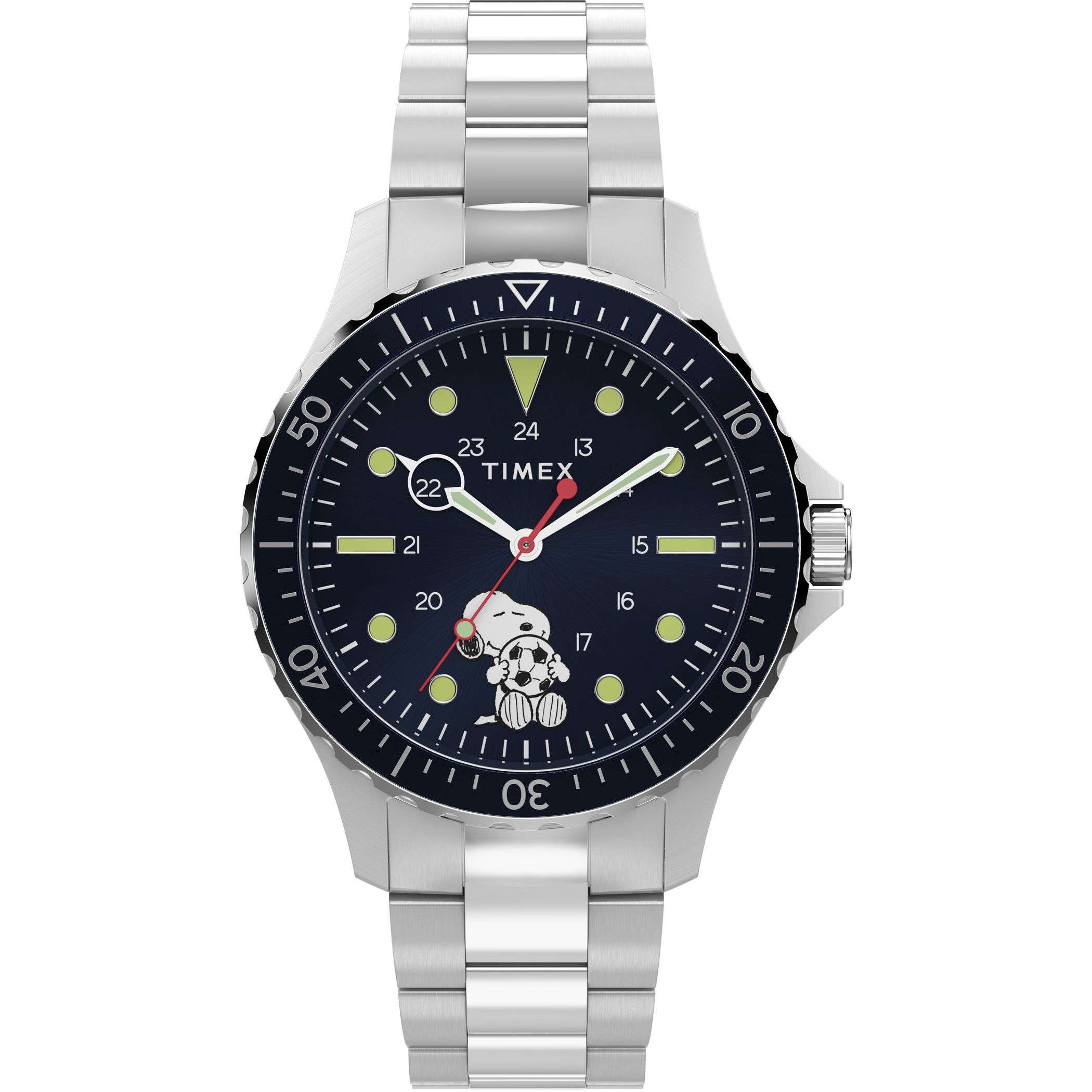 TW2Y53900 Reloj Timex Snoopy Soccer Hombre Correa Acero