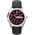 TW2Y55700 Reloj Timex Standard Q Hombre Piel Negra Diseño Rojo