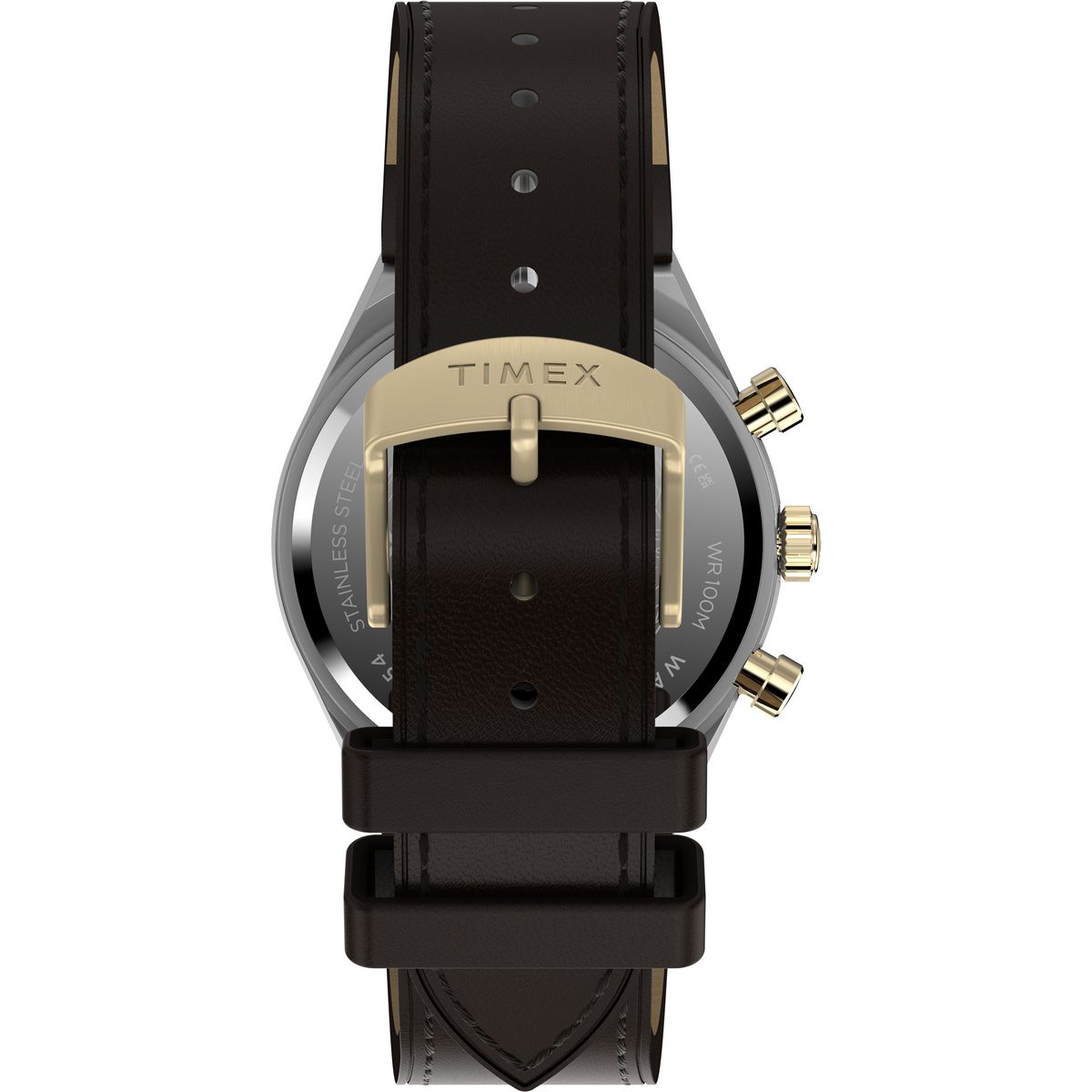 TW2Y56000 Reloj Timex Q Continental Hombre Cuero Marrón