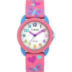 TW2Y59700 Reloj Timex Teacher Corazon y mariposas infantil banda de silicona