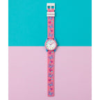 TW2Y59700 Reloj Timex Teacher Corazon y mariposas infantil banda de silicona