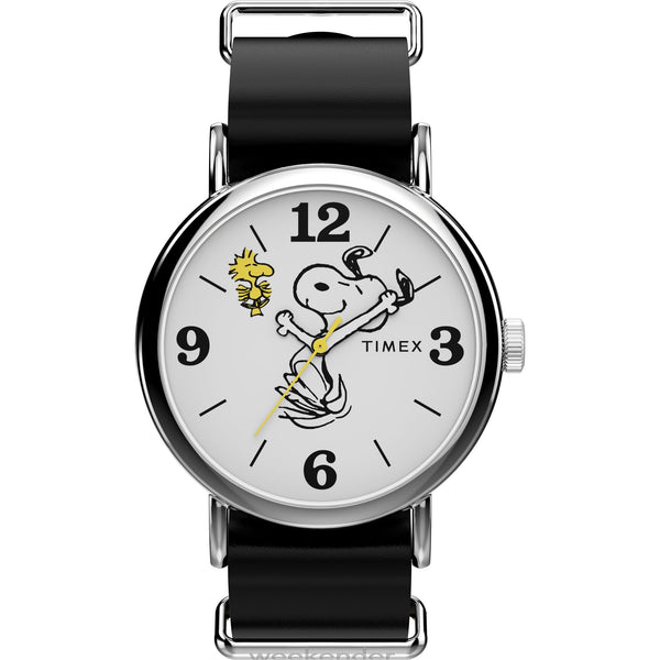 TW2Y60900 Reloj Timex Weekender Snoopy Hombre Correa Cuero