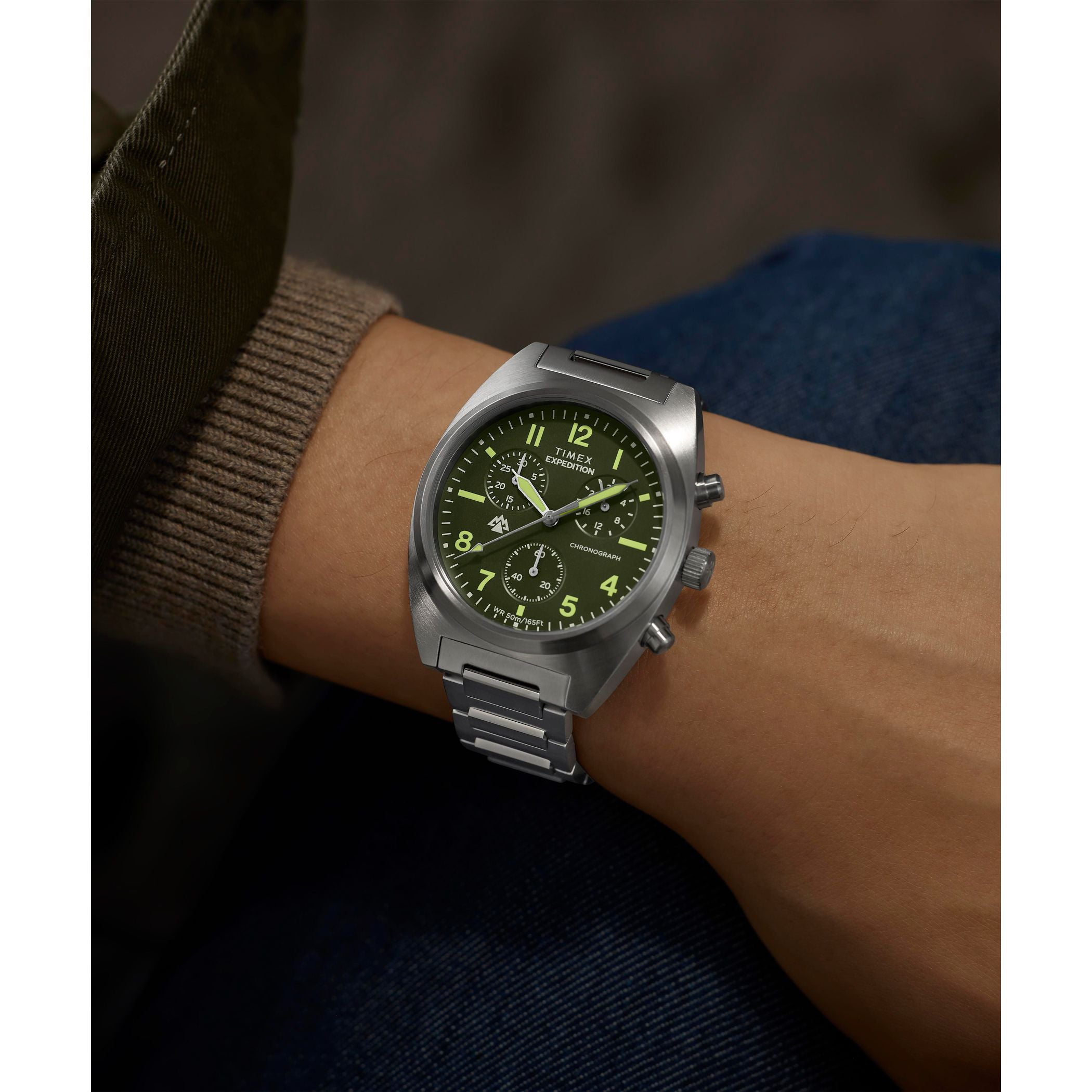 TW2Y61300 Reloj Timex Expedition Hombre Correa Acero Verde