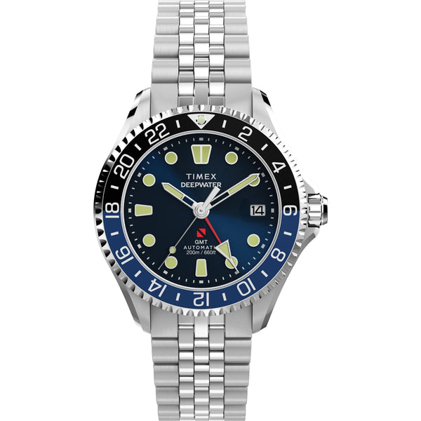 TW2Y64000 Reloj Timex Deepwater Meridian de caballero correa de metal plateado