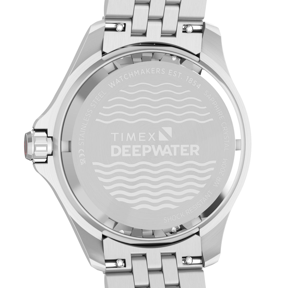 TW2Y64100 Reloj Timex Deepwater 200 Automático de caballero correa de metal plateado