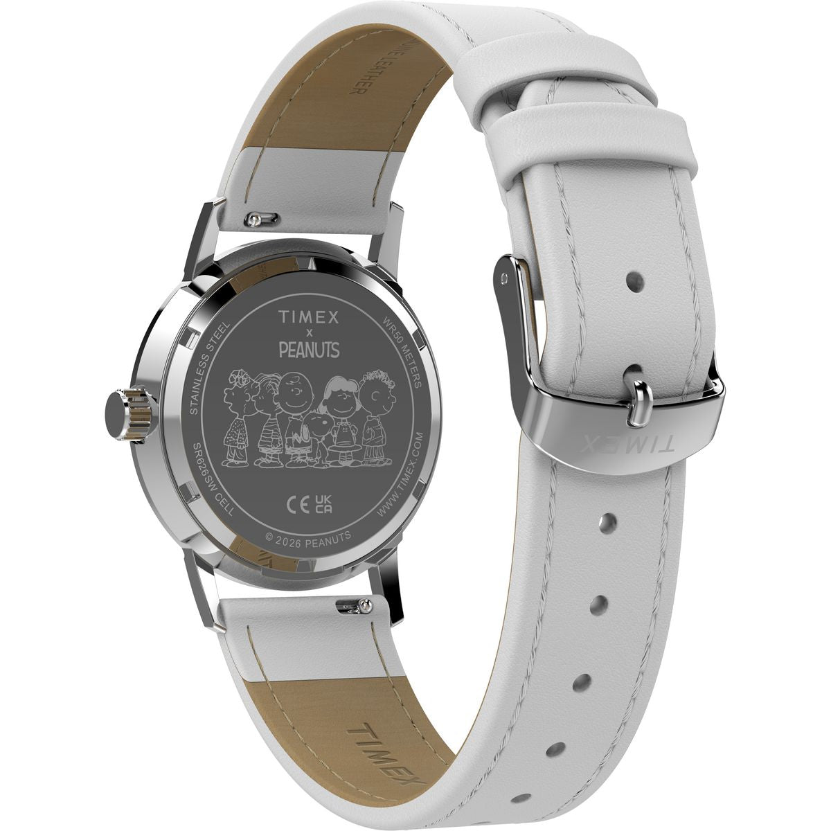 TW2Y68800 Reloj Timex Marlin Snoopy Mujer Cuero Blanco Aqua