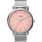 TW2Y69100 Reloj Timex Standard Mujer Correa Malla Acero Rosa Pastel