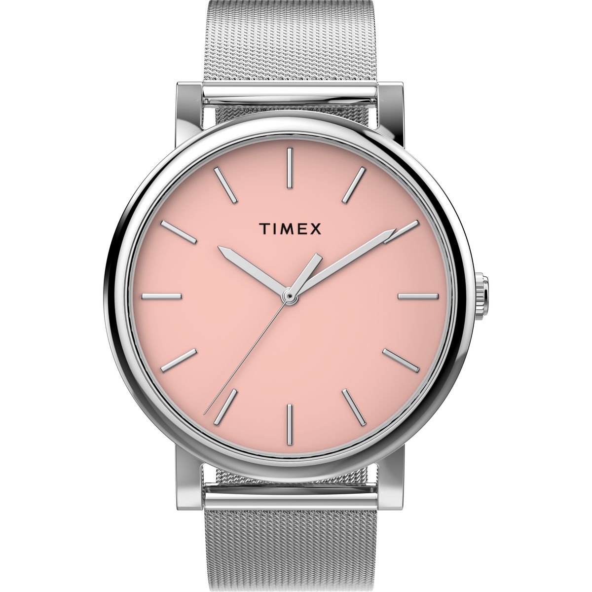 TW2Y69100 Reloj Timex Standard Mujer Correa Malla Acero Rosa Pastel