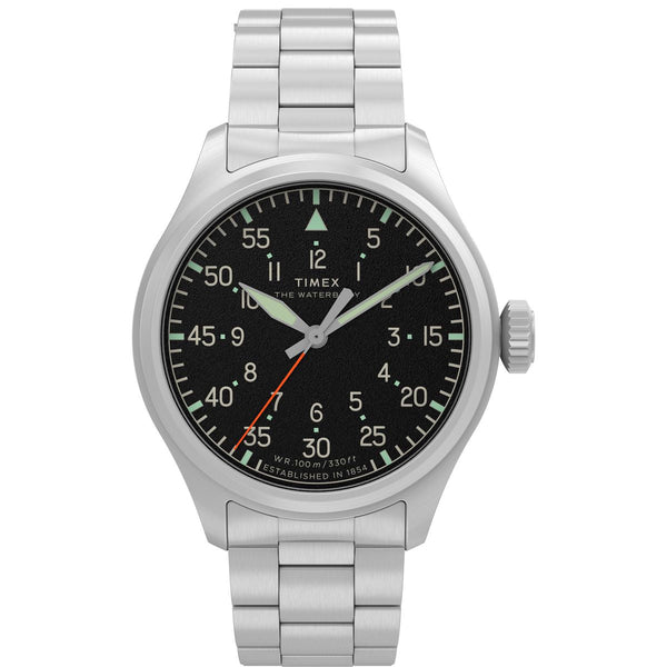 TW2Y70300 Reloj Timex Waterbury Hombre Correa Acero Negro