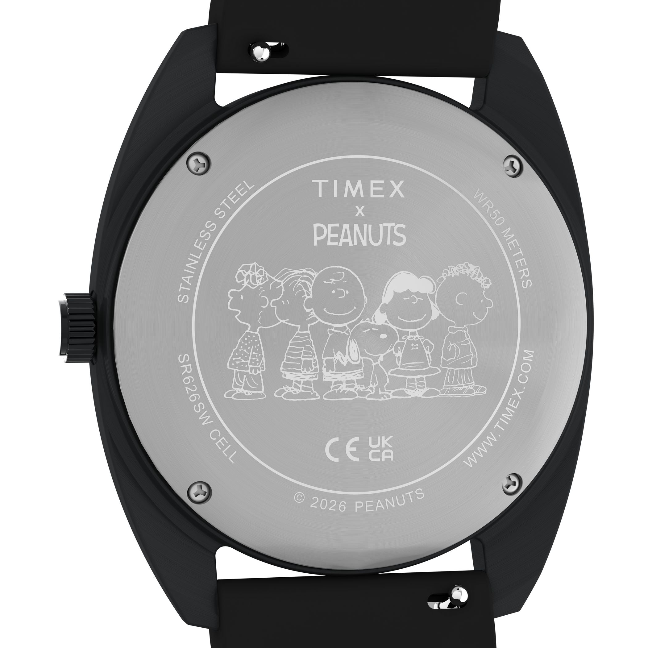 TW2Y70900 Reloj Timex Peanuts Hombre Caucho Negro