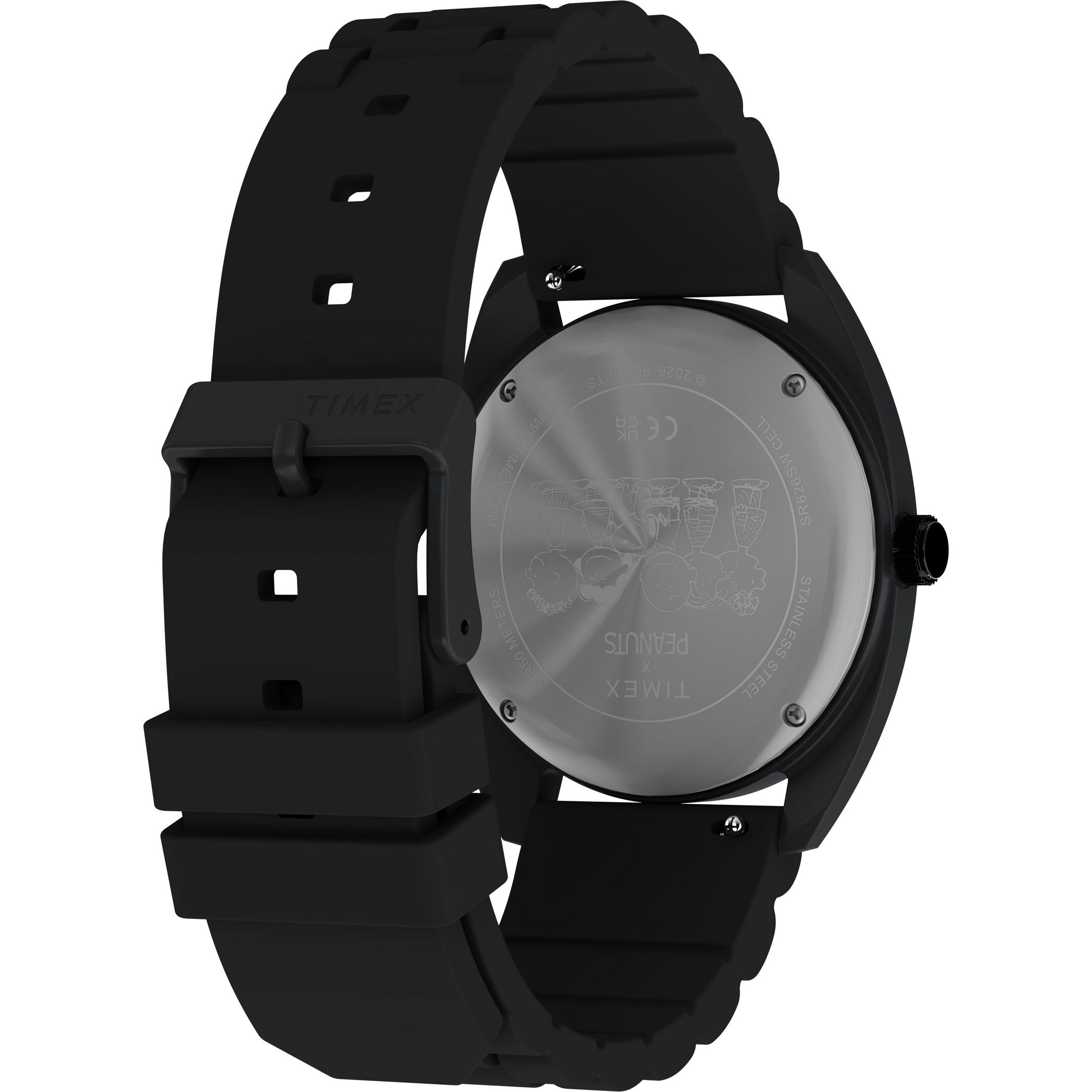 TW2Y70900 Reloj Timex Peanuts Hombre Caucho Negro