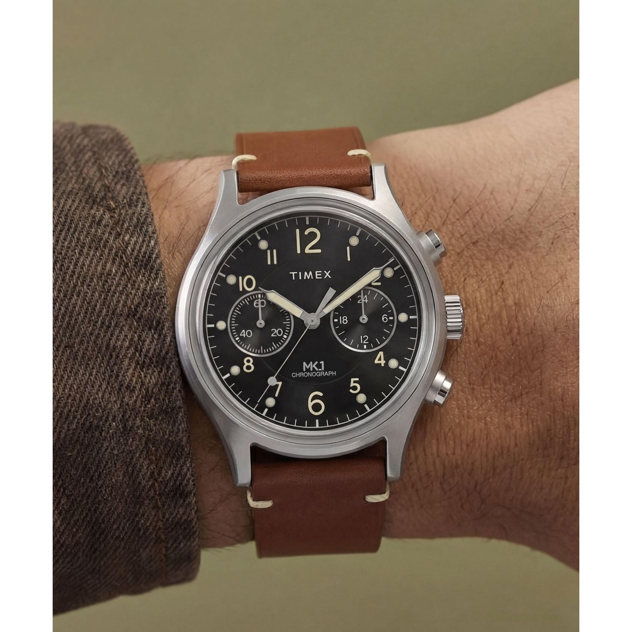 TW2Y71100 Reloj Timex MK1 Hombre Correa Piel Marrón