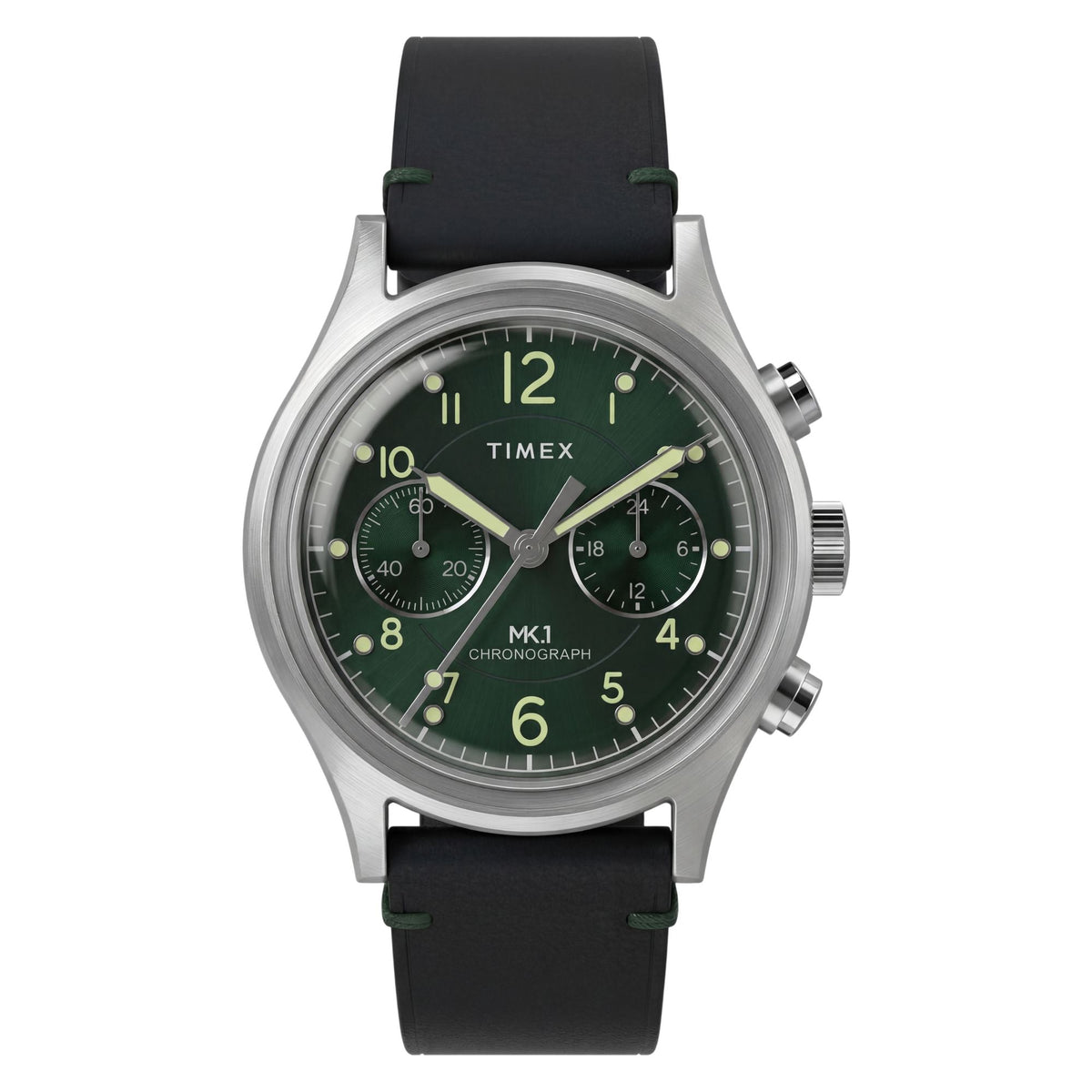 TW2Y71200 Reloj Timex MK1 Chronograph 40mm de hombre correa de cuero - Cuero Negro