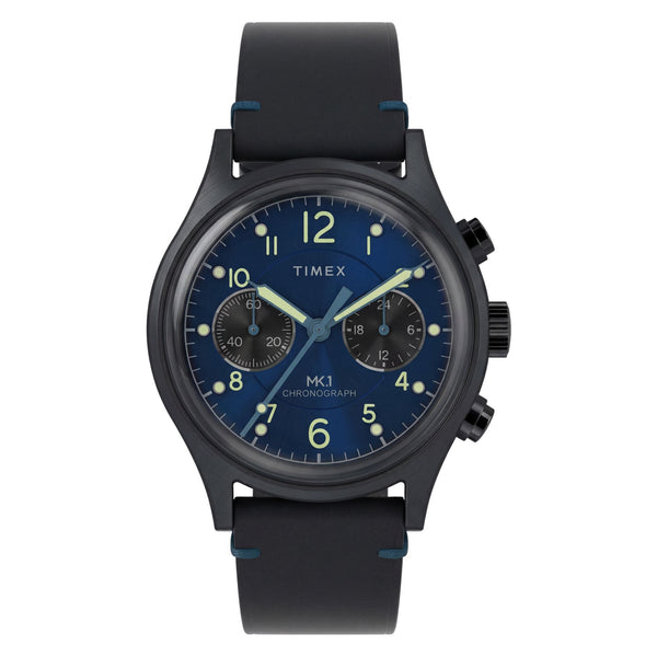 TW2Y71300 Reloj Timex MK1 Chronograph de hombre banda de piel negra