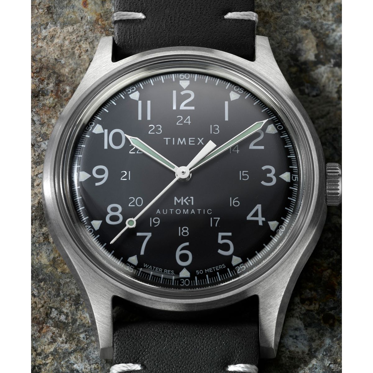 TW2Y71800 Reloj Timex MK1 de hombre automático correa de piel - Cuero Negro