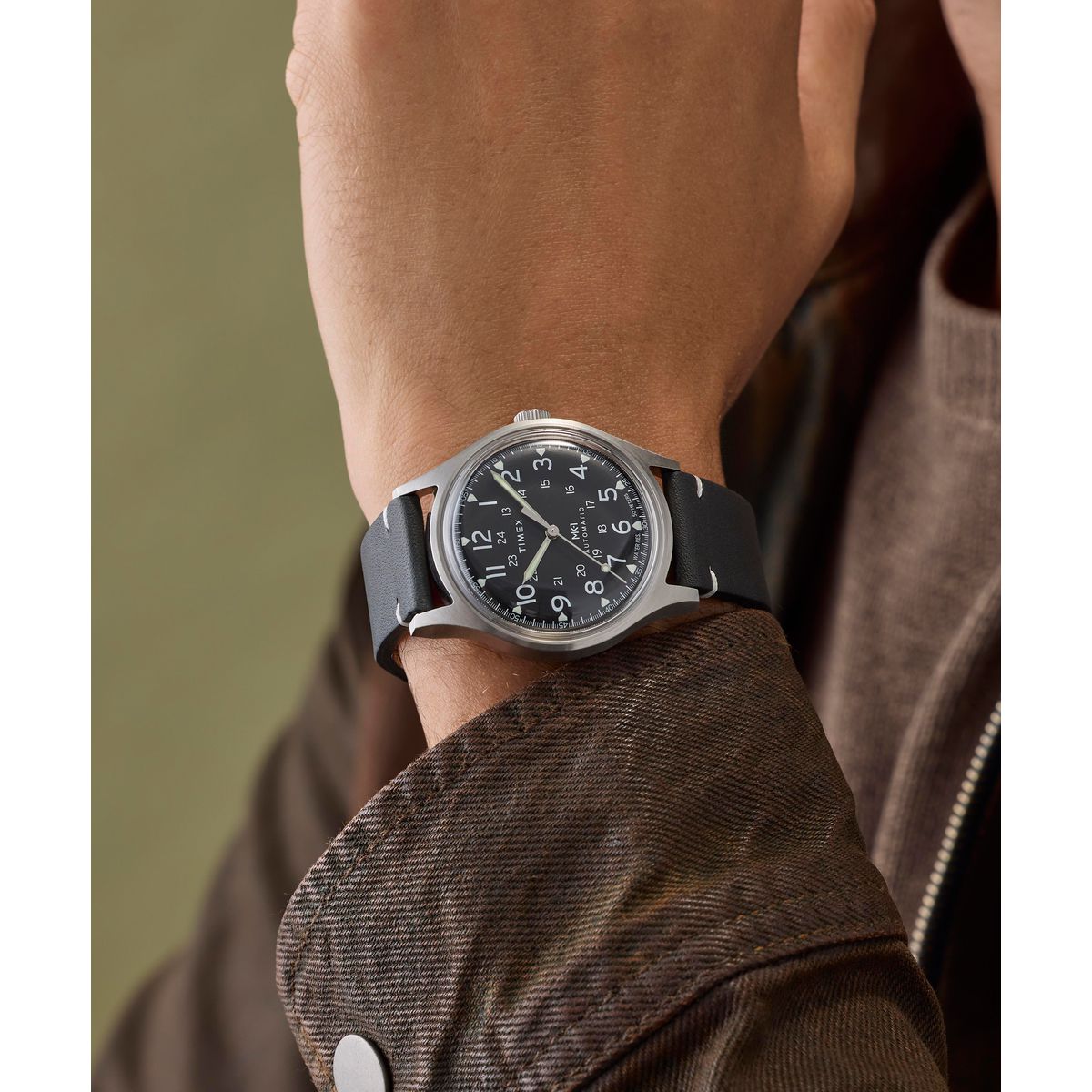 TW2Y71800 Reloj Timex MK1 de hombre automático correa de piel - Cuero Negro