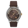 TW2Y84200 Reloj Timex GMT de caballero correa de piel - Cuero Marrón