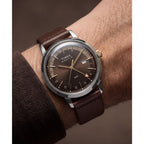 TW2Y84200 Reloj Timex GMT de caballero correa de piel - Cuero Marrón