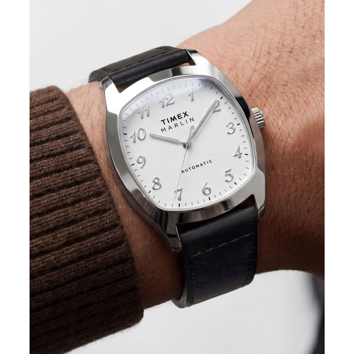 TW2Y84300 Reloj Timex Marlin Chatham automático de caballero correa de cuero - Cuero Negro