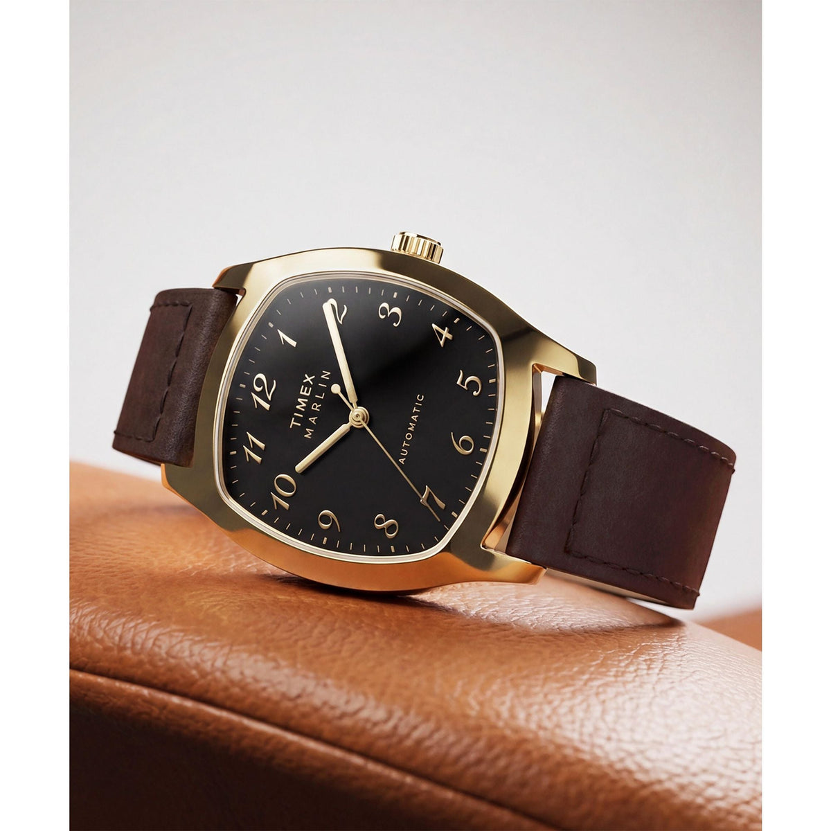 TW2Y84500 Reloj Timex Marlin Chatham de caballero automático banda de piel - Cuero Marrón