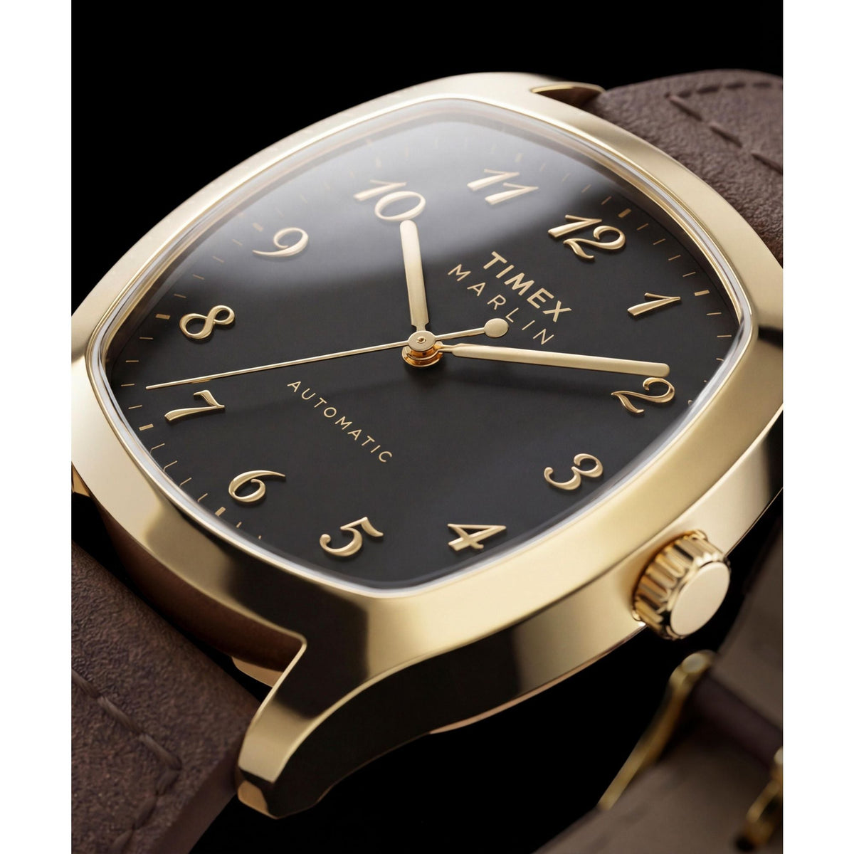 TW2Y84500 Reloj Timex Marlin Chatham de caballero automático banda de piel - Cuero Marrón