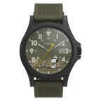TW2Y84600 Reloj Timex Expedition x Peanuts de hombre correa de caucho Snoopy - Resina Verde