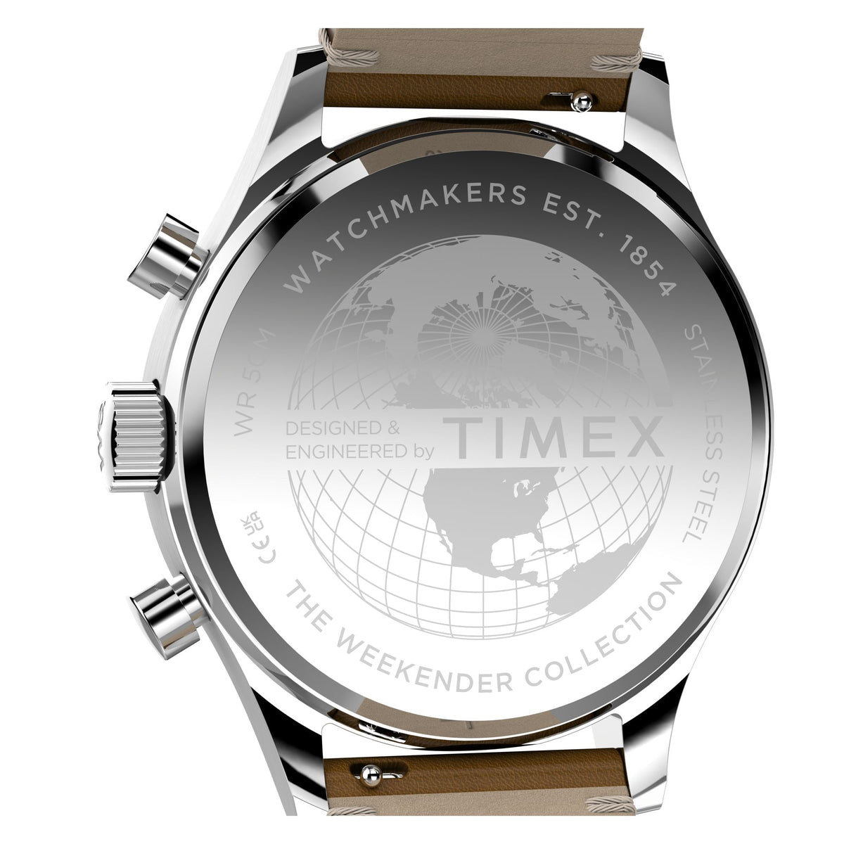 TW2Y85000 Reloj Timex Weekender New England de caballero correa de cuero - Cuero Marrón