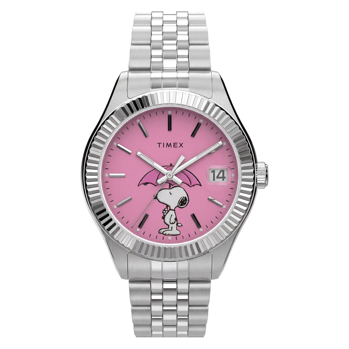 TW2Y85500 Reloj Timex Legacy x Peanuts de dama correa de metal - Acero Inoxidable Plateado