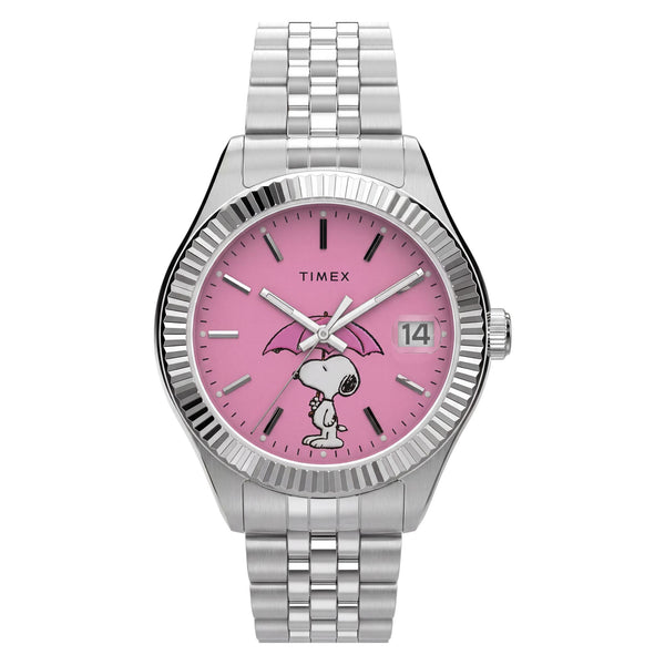 TW2Y85500 Reloj Timex Legacy x Peanuts de dama correa de metal plateado